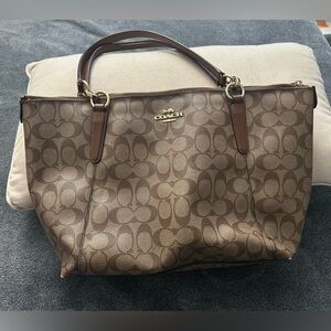 Coach Tan Signature Tote Bag